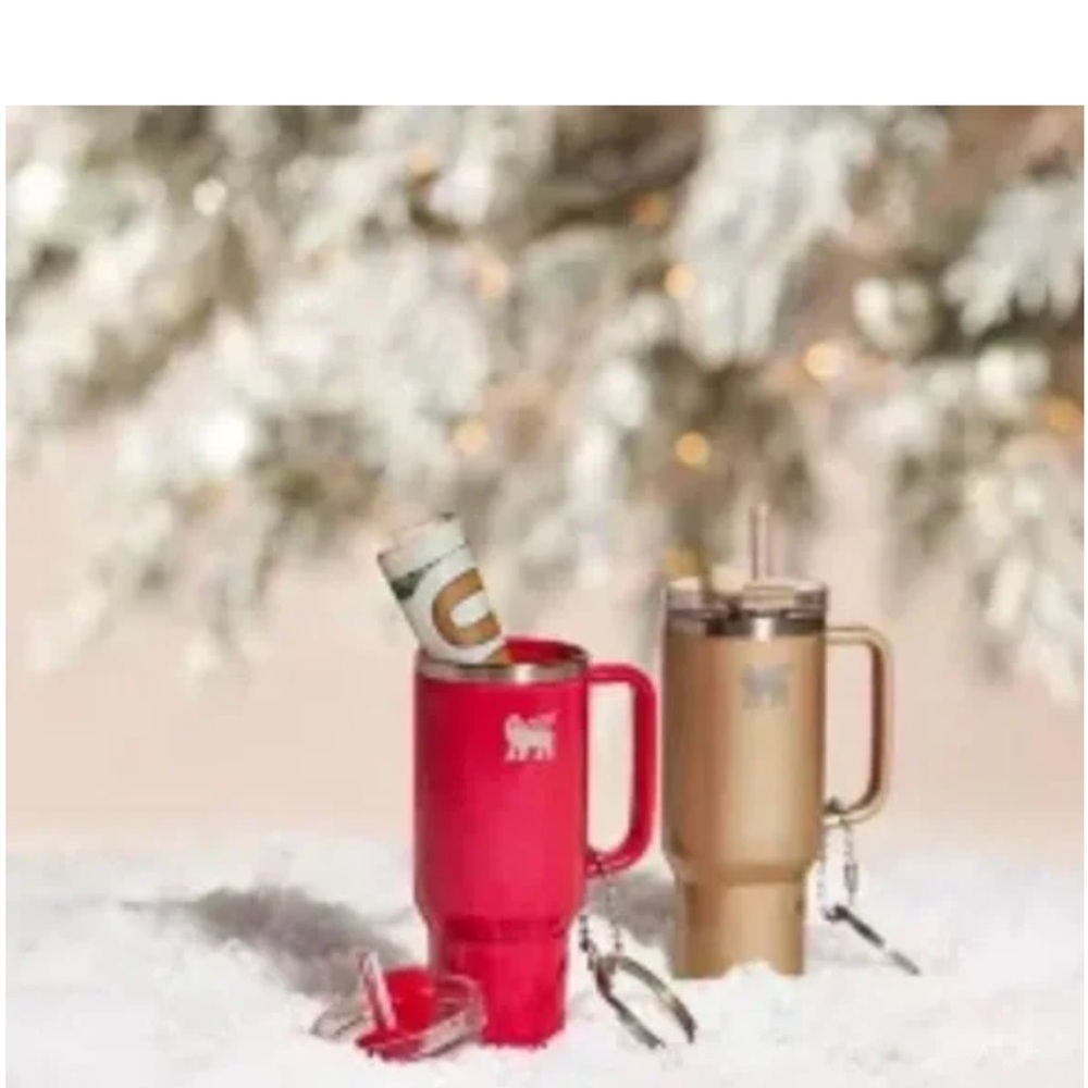 Stanley Gold Mini Quencher Ornament Keychain